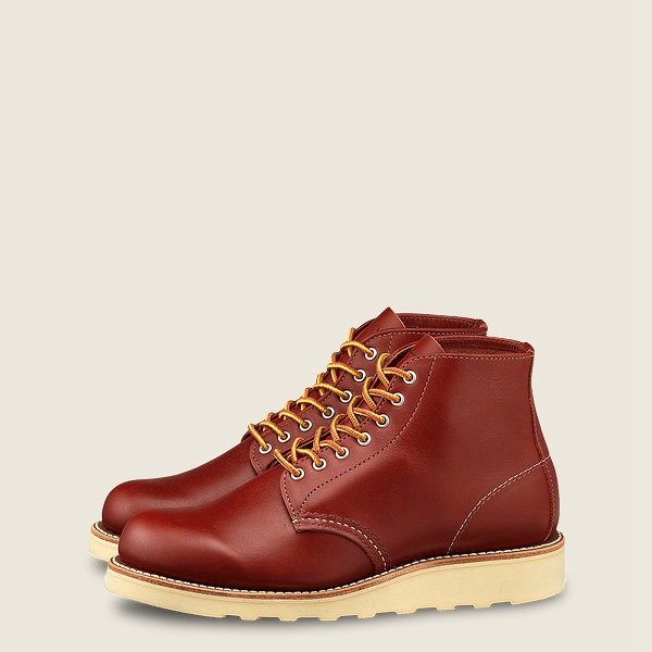 Heritage Støvler Dame - Red Wing 6-Inch Round Toe - Short Atanado Læder - Bordeaux - VNWRDY-546